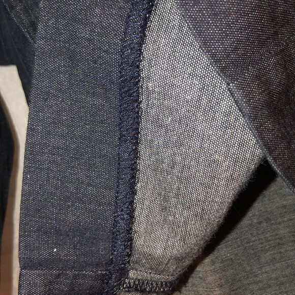 LOFT 6 Denim Like Chambray Navy Cotton Dress Shorts - Picture 7 of 11